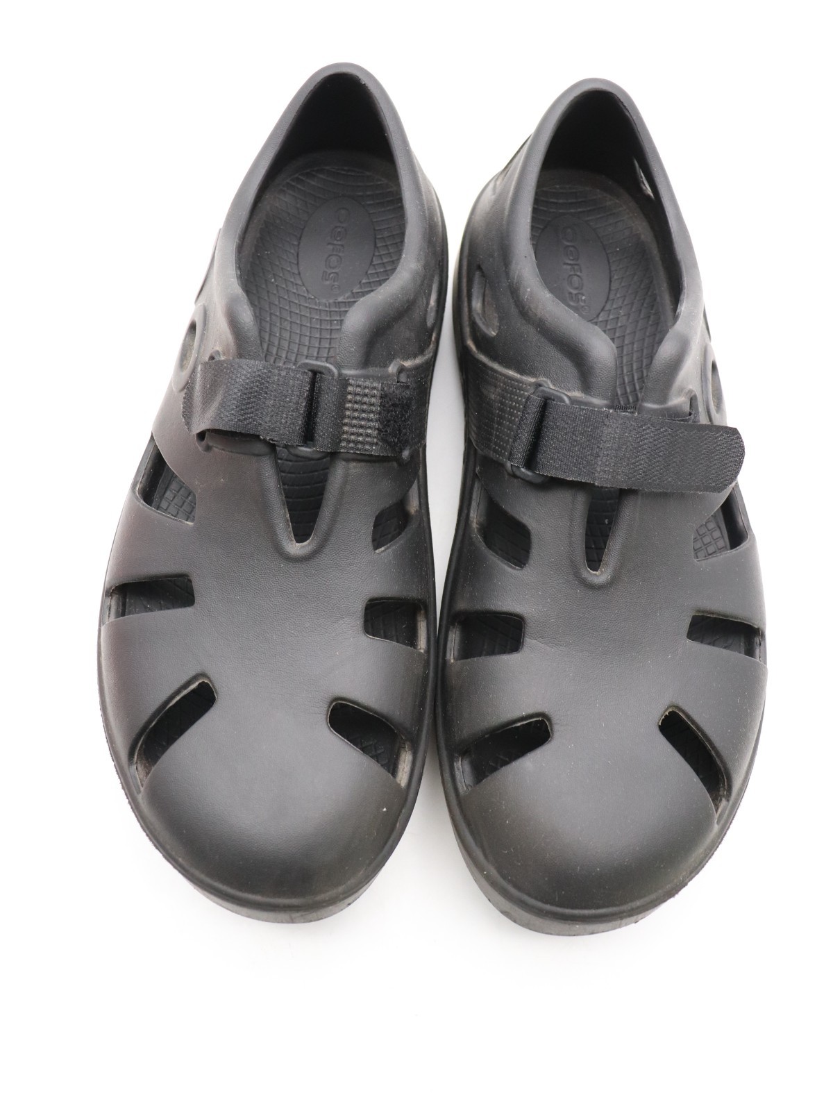 OOFOS OOcandoo Recovery Women’s 10 Men’s 8 Black Shoes Casual Sandals