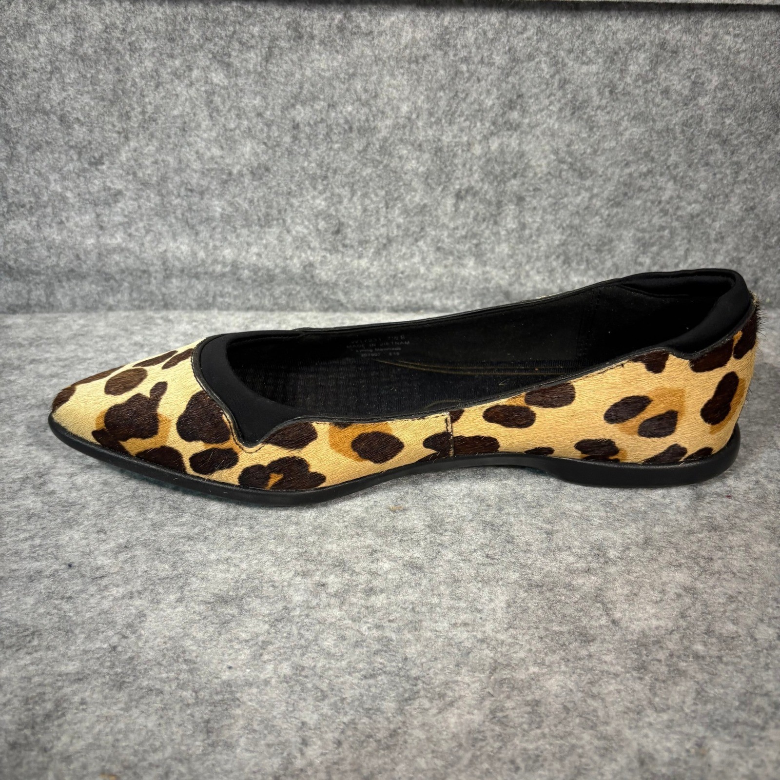 Cole Haan Womens Leopard Print Real Calf Hair Pointed Toe Flats Sz 7.5
