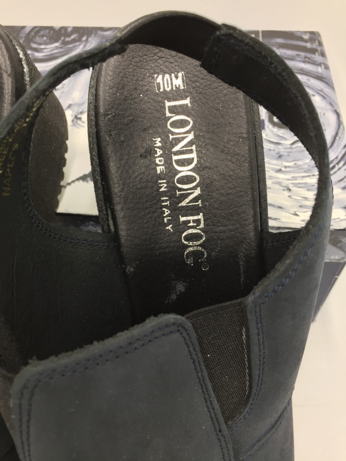 London Fog Footwear Women’s 3 Strap Sandals W/ Sling,Navy Blue,Naples,10M W/ Box