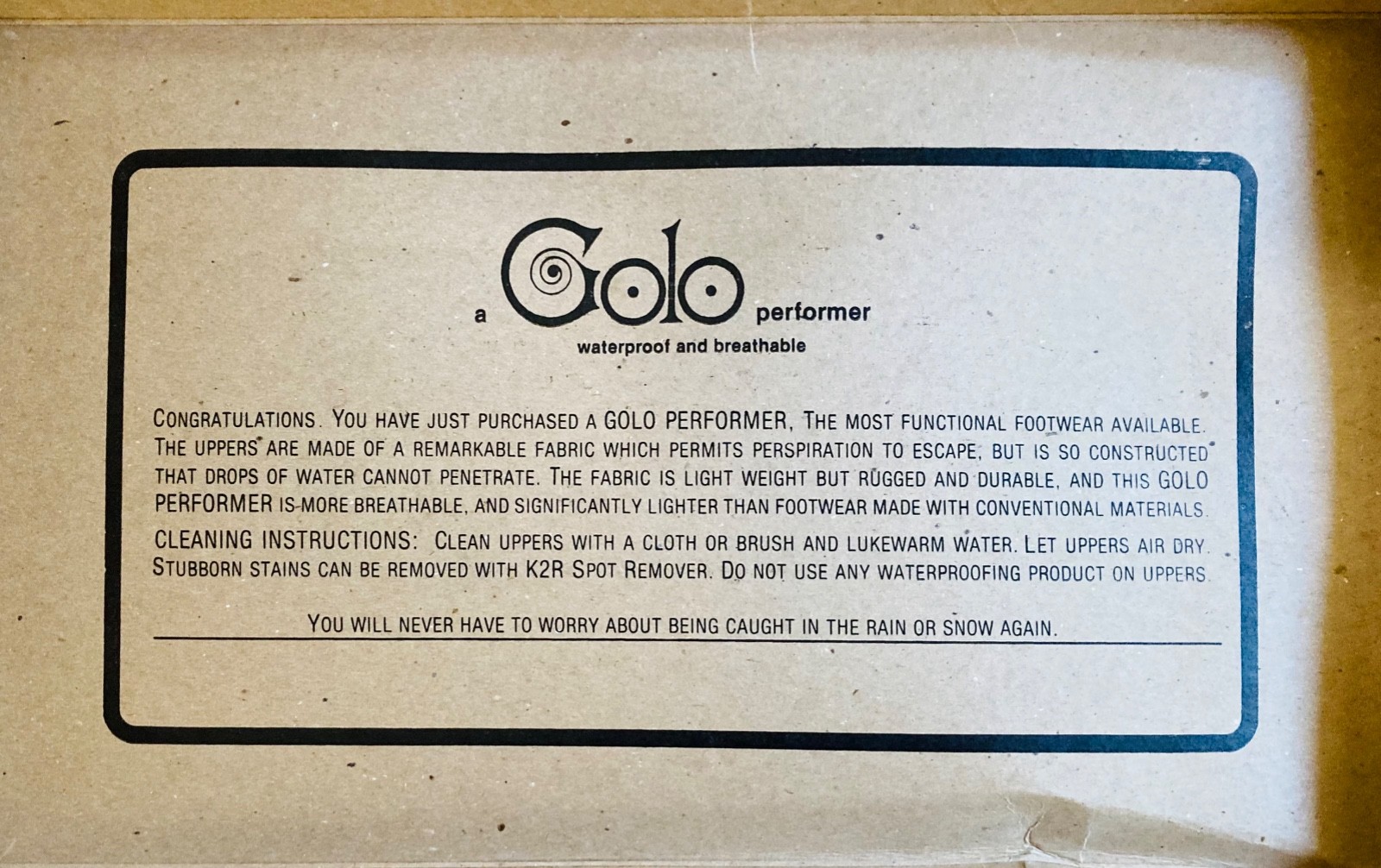 Vtg. Golo Performer Heeled Pull On Winter Boots Size 7M Taupe Fabric Vibram NIB