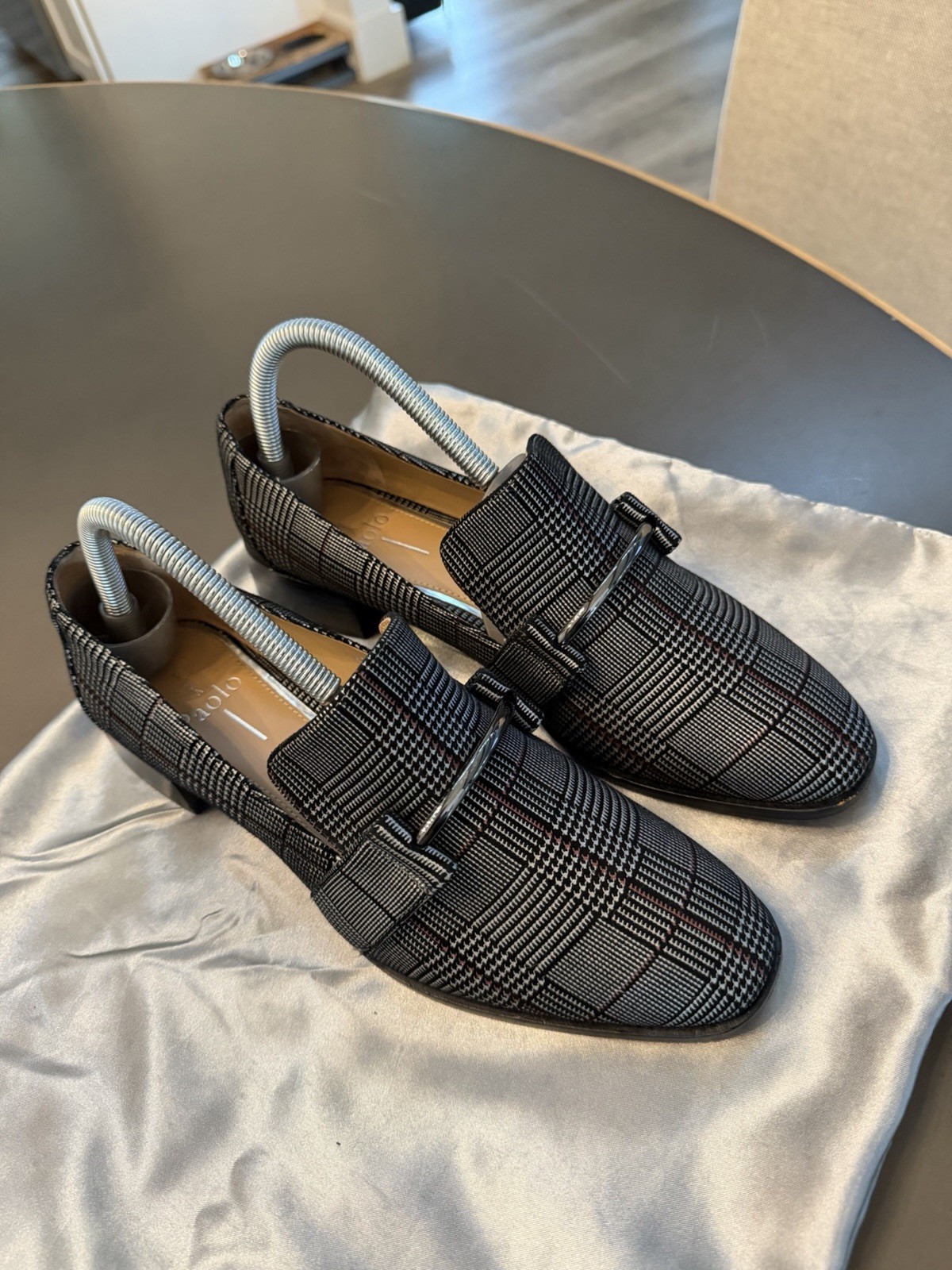 Paolo Linea Women’s Block Heel Dress Shoes Size 8M Super Classy Black/Gray