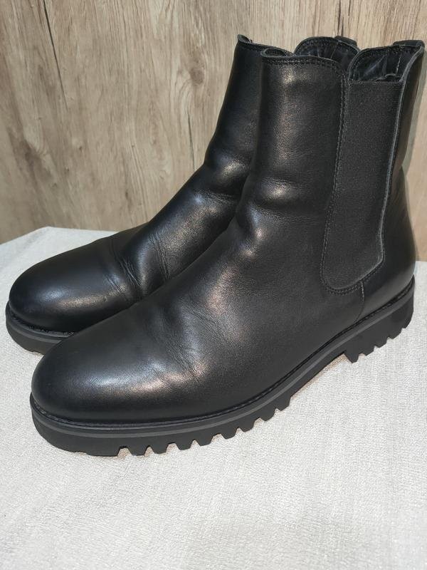 Women Navyboot Boots Black Leather 37 #B8J5