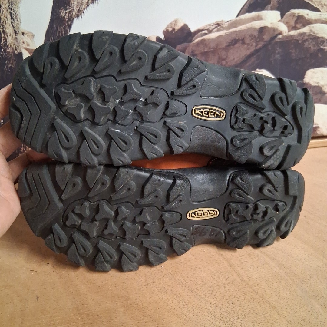 Keen Presidio Rusty Orange Nubuc & Dark Brown Leather Laced Sneakers Sz 6 NICE!