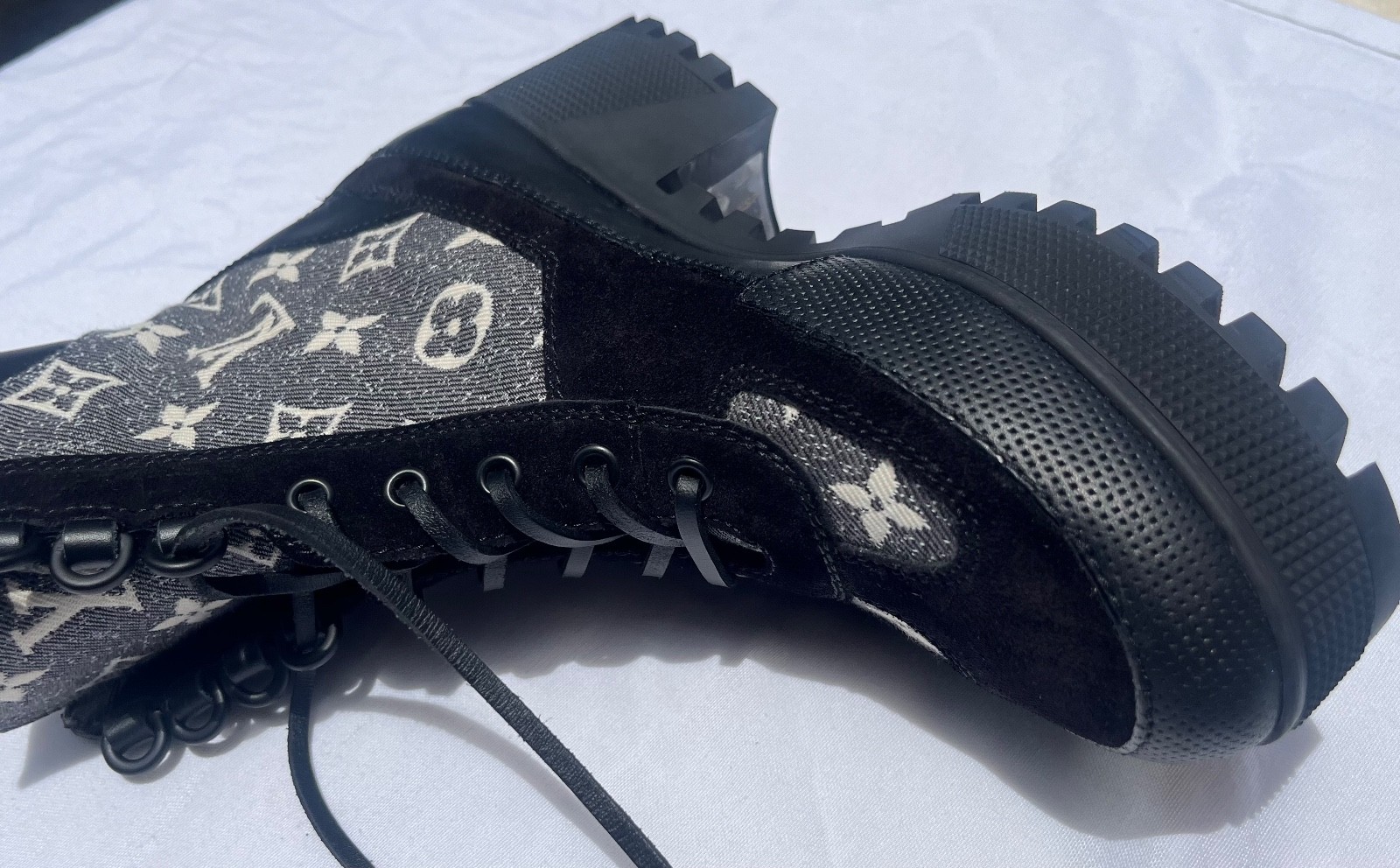 Louis Vuitton Denim Desert Boots