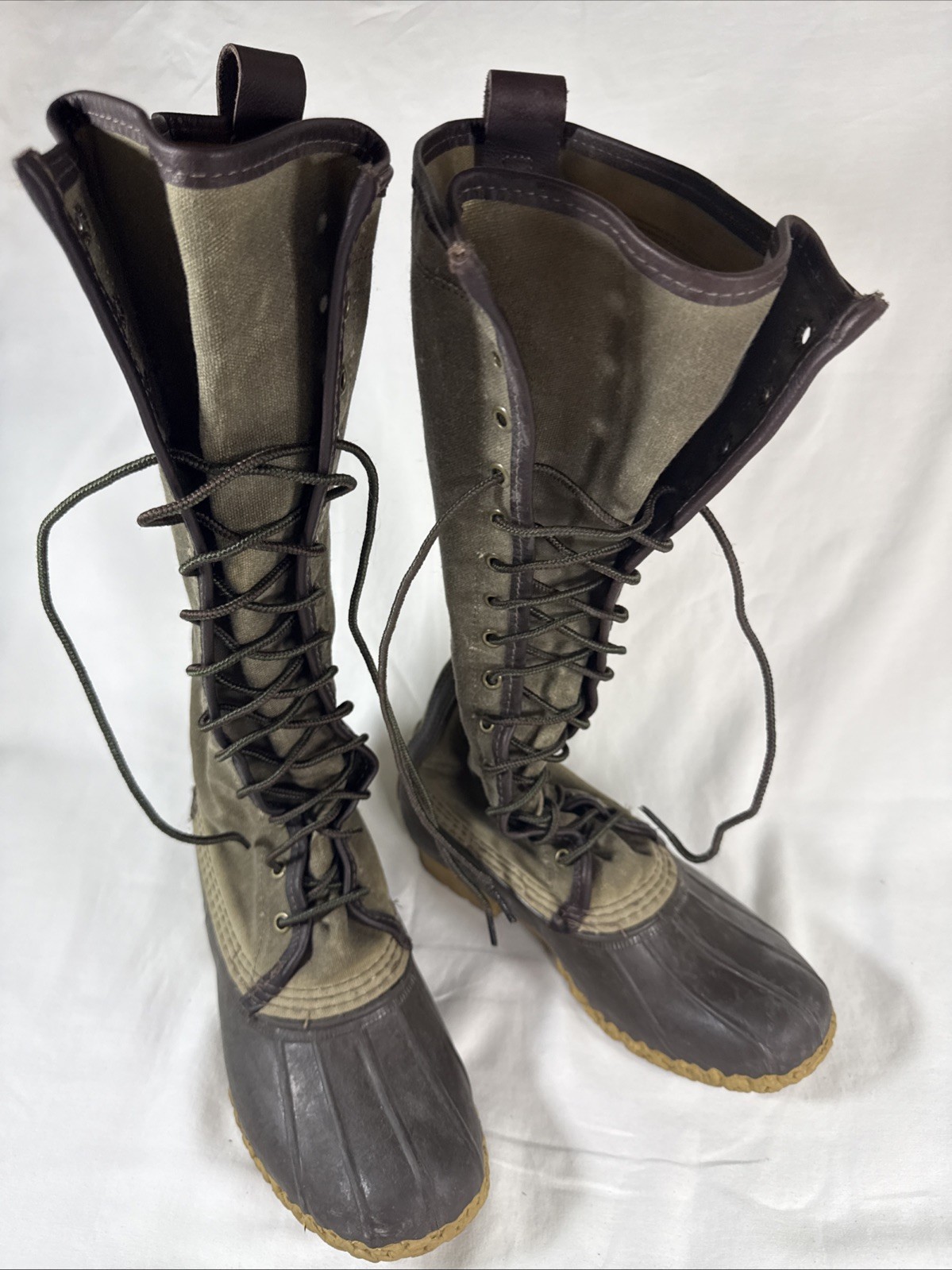 LL Bean Maine Hunting Boot Women’s Size 7M Signature Wax Canvas