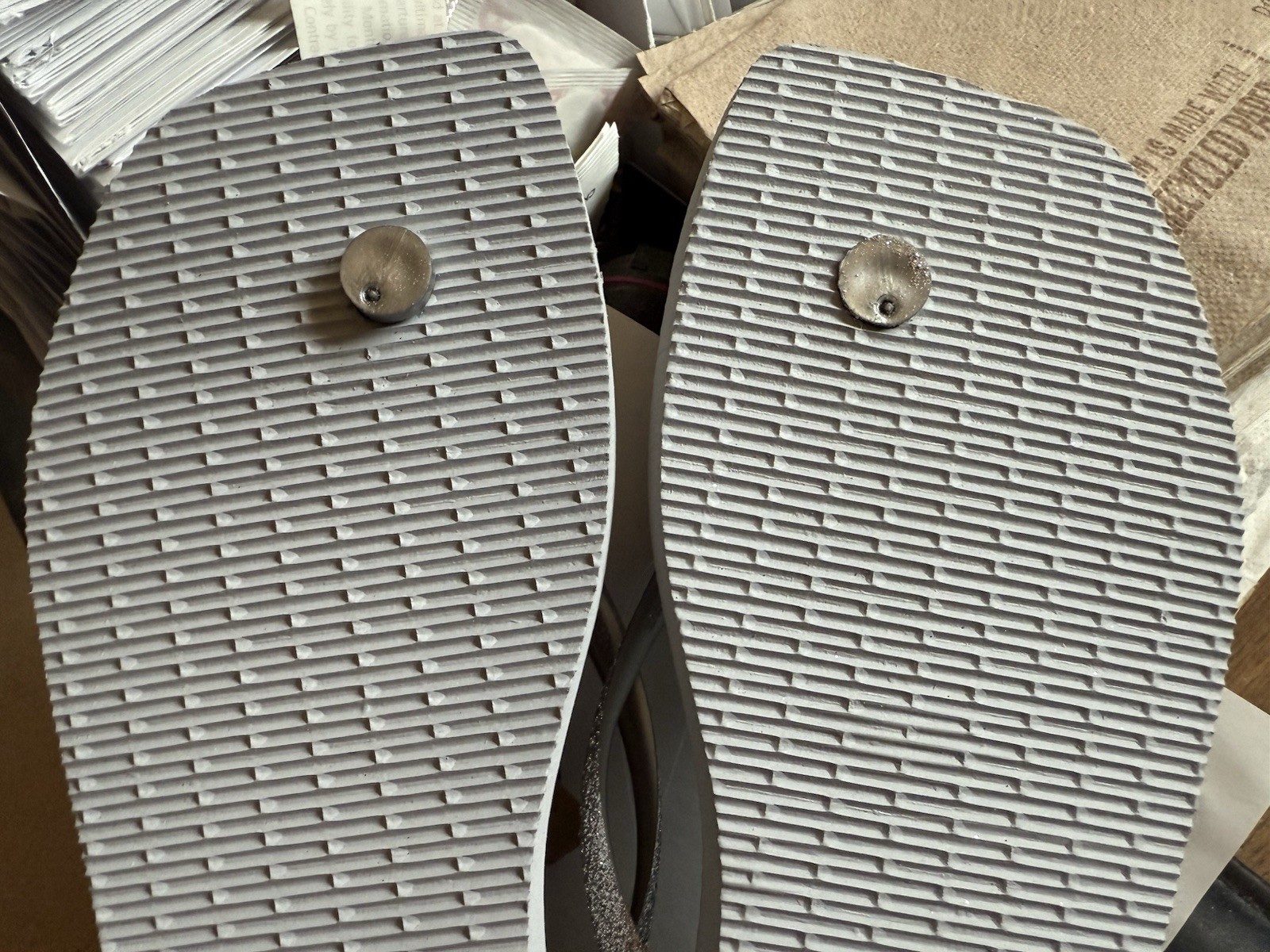 Havaianas Slim Square Glitter Party Lt Blue/Grey Contrasting Straps 41-42 – New