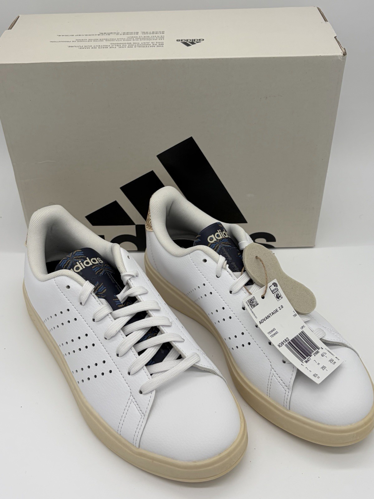 adidas FARM Rio Advantage 2.0 Women’s Low Top Sneakers White/Beige/Blue IG9182