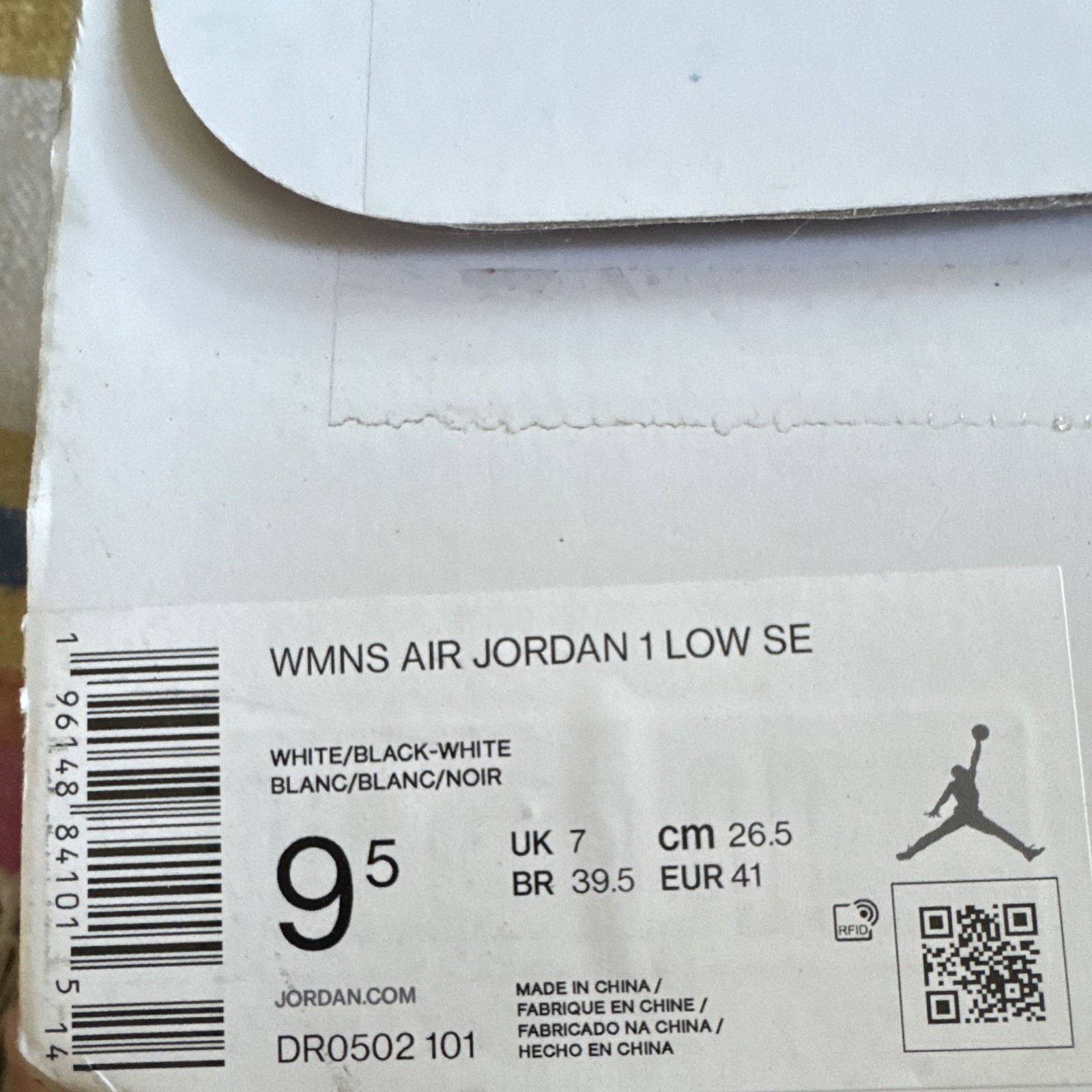 Air Jordan Women’s 1 Low Top SE Sneakers Homage Black/White Colorblock Leather