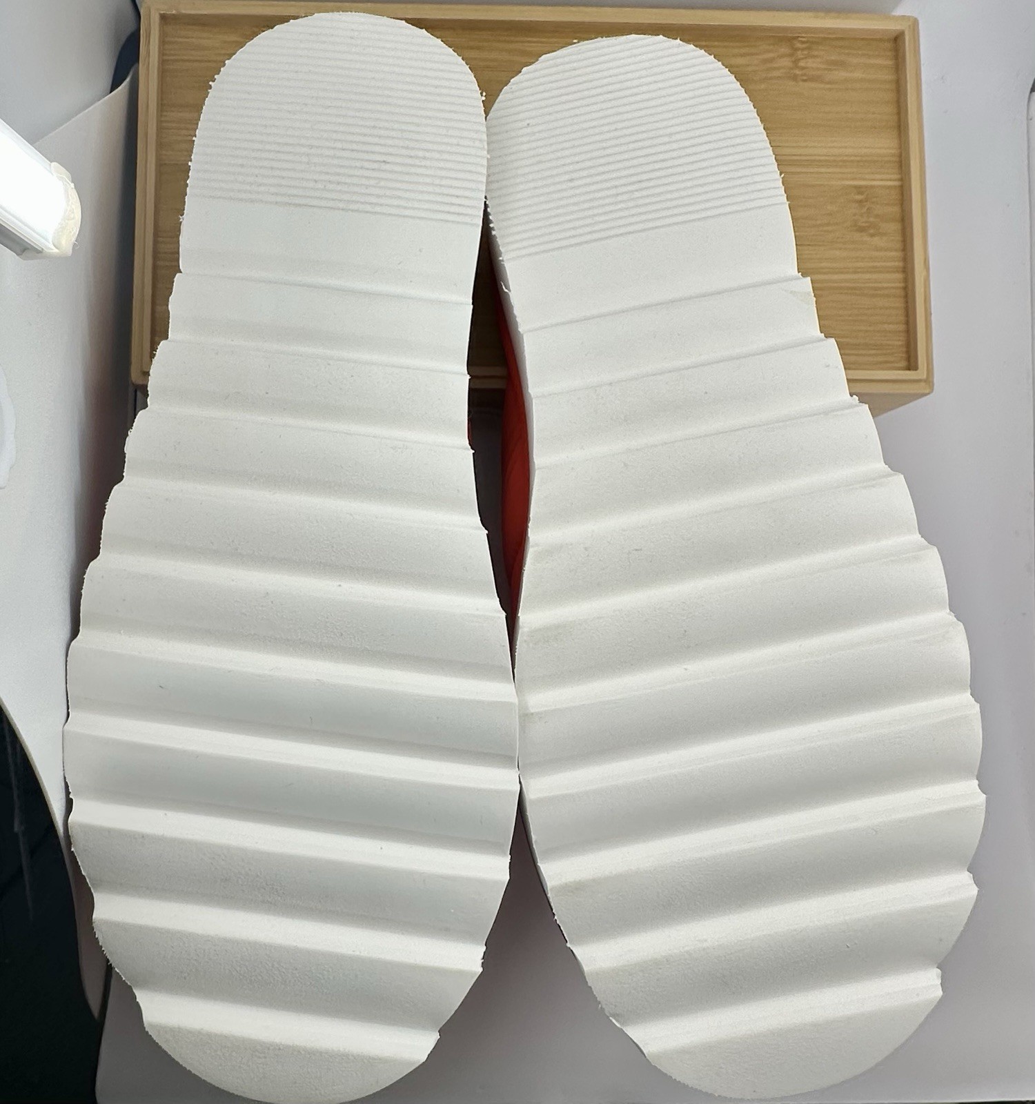 NWT Anthropologie MAEVE Coral White Puffy Quilted Platform Slippers Slides XL 12