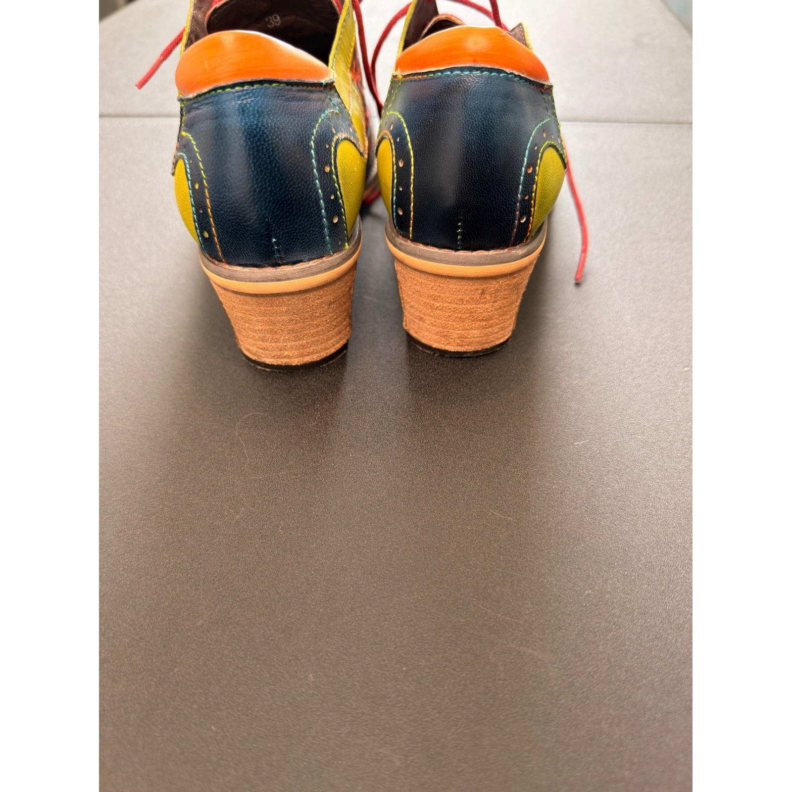 Luckyiu Iliyah Shoes Colorful Oxford Shoes Art to Wear Preppy Academia Floral