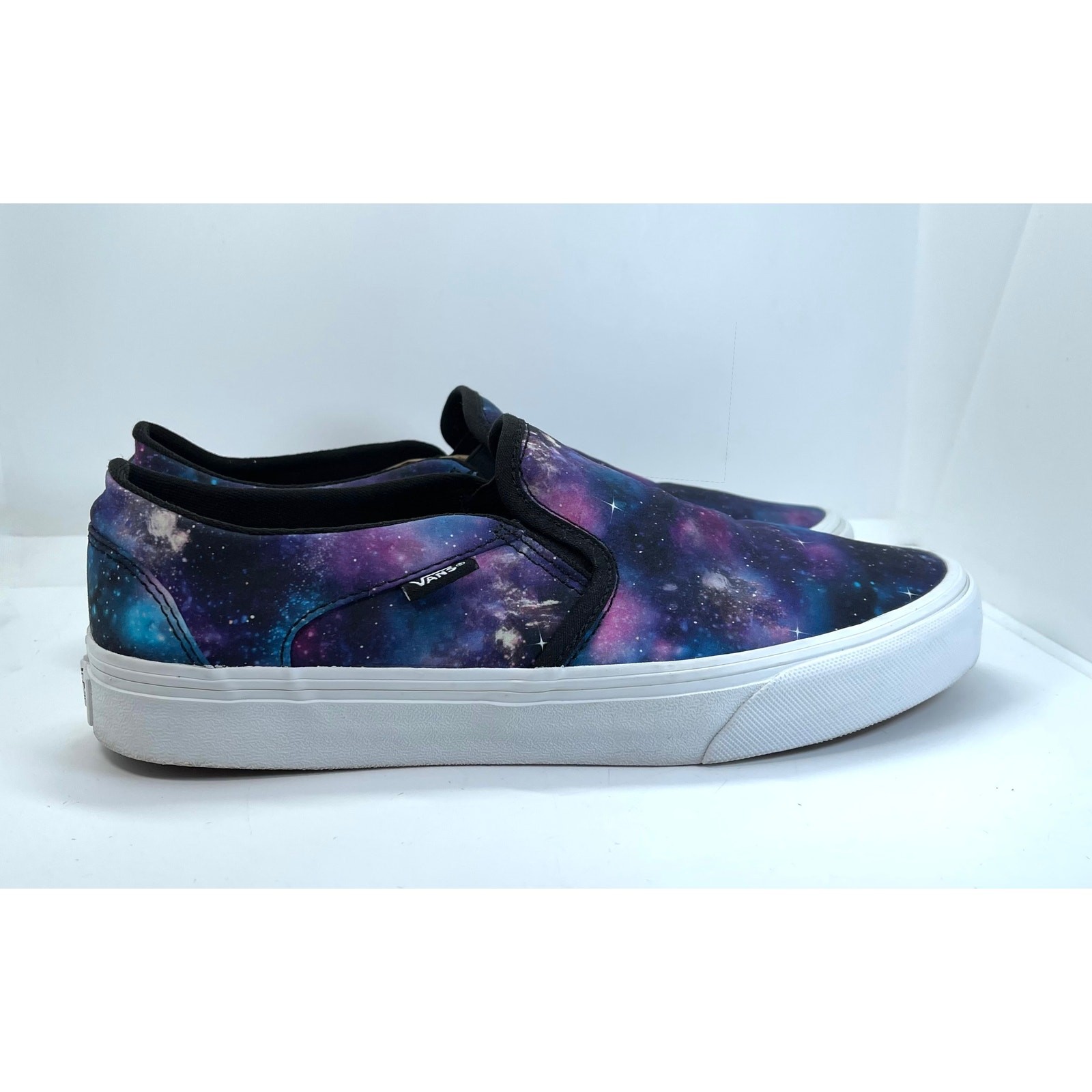 Vans Classic Cosmic Galaxy Space Stars Purple Blue Slip-On Shoes Sneakers 9.5