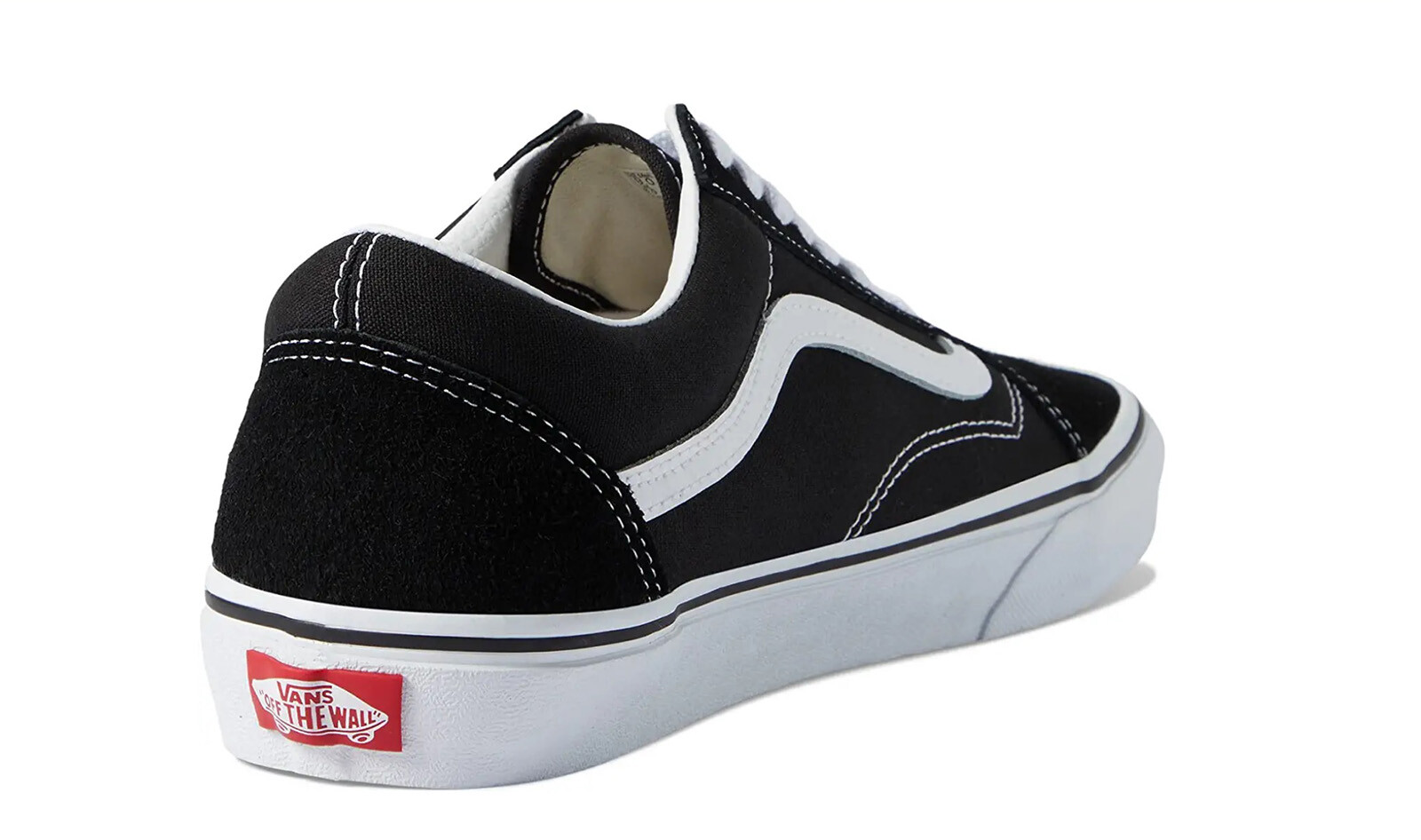 VANS OLD SKOOL BLACK/WHITE LOW SUEDE CANVAS UNISEX SHOES NEW