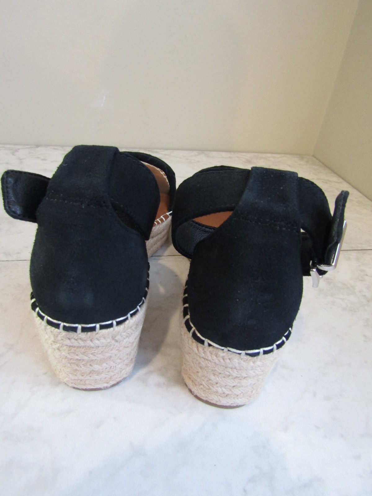 Michael Shannon Wedge 2.5″ Rope Heel Platform Buckle Strap Shoes Women’s 9 M