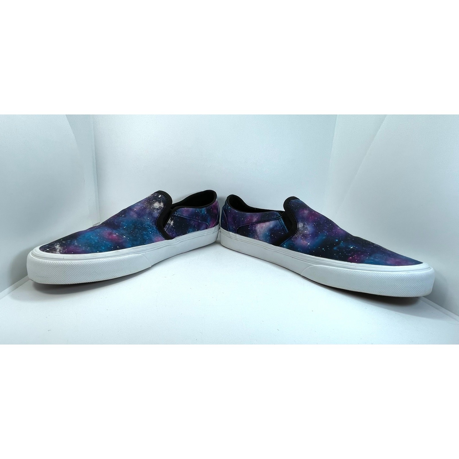 Vans Classic Cosmic Galaxy Space Stars Purple Blue Slip-On Shoes Sneakers 9.5