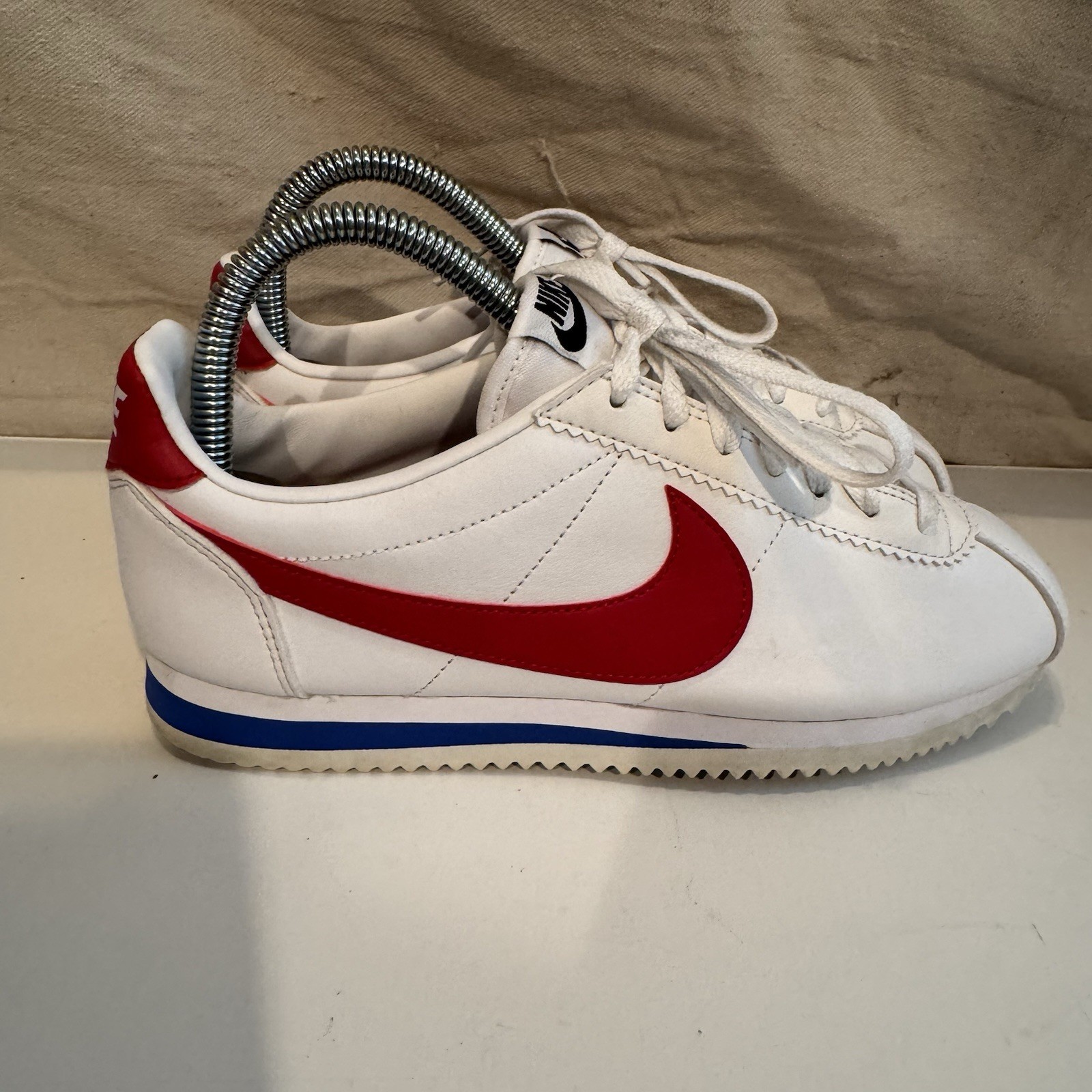 Nike Retro Classic Cortez Shoes Women’s Size 7 Forrest Gump White Red Blue