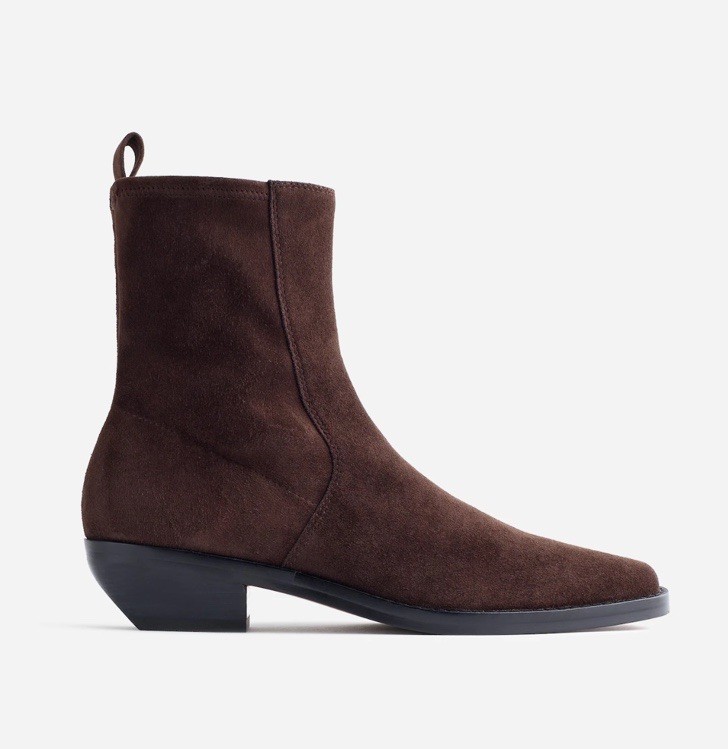 MADEWELL The Idris Ankle Boot in Dark Carob Suede NWOB Size 7