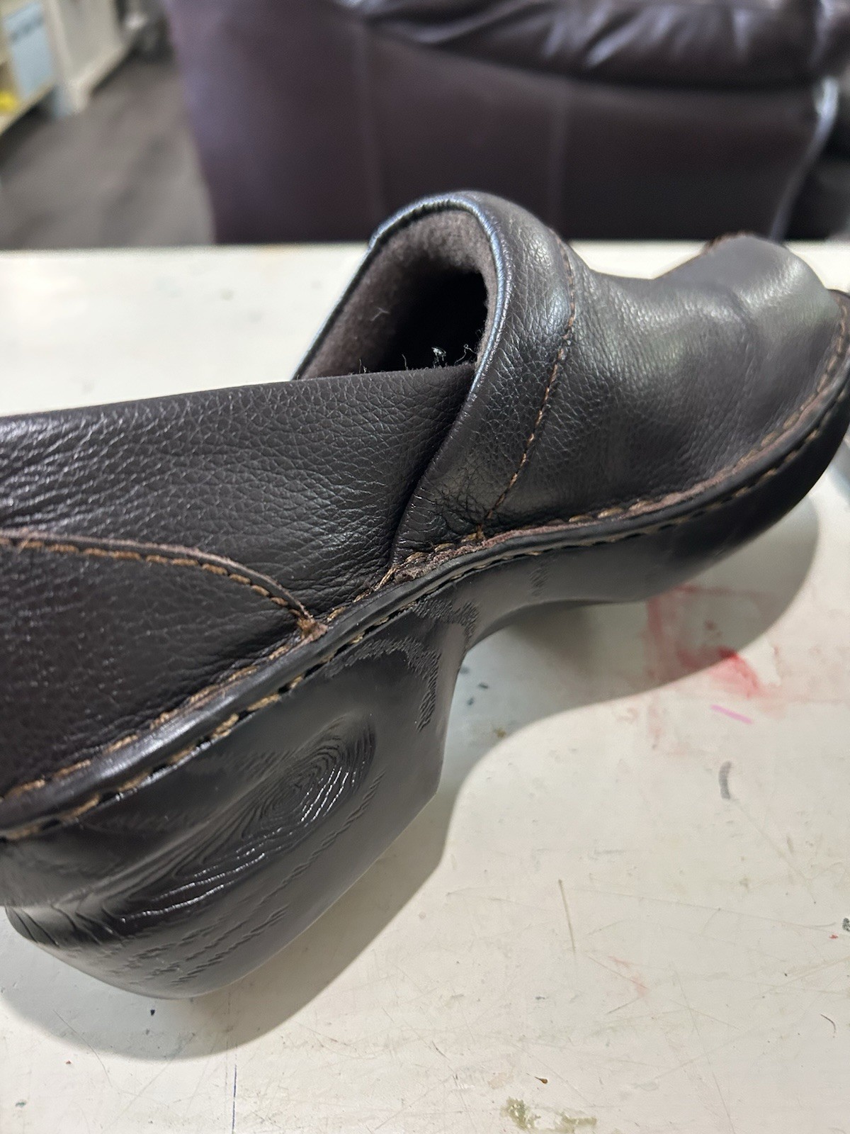 Thom McAn Womens Brown Leather Clogs Size 9 W Excellent Casual Workwear Career