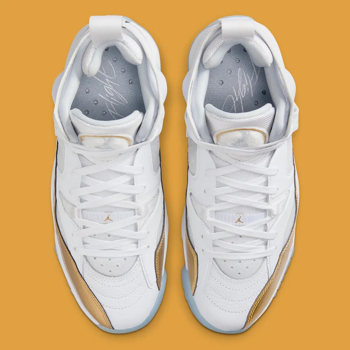 Nike Women’s Air Jordan Jumpman Two Trey Shoe White Metallic Gold DR9631-107 NEW