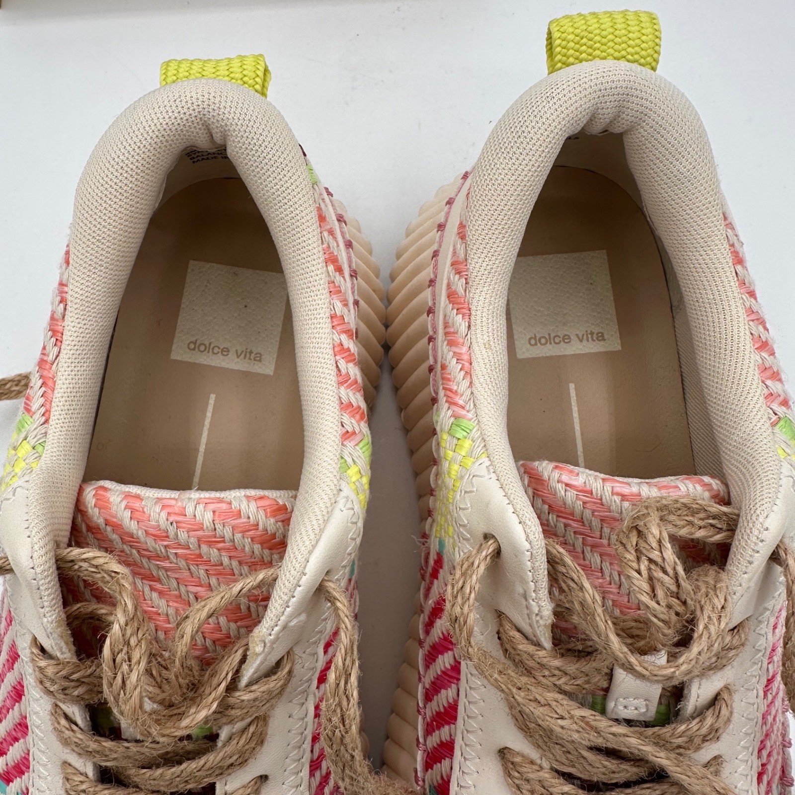 DOLCE VITA Daran Stitch Chunky Platform Wedge Sneaker Beige/Pink/Multicolor | 8