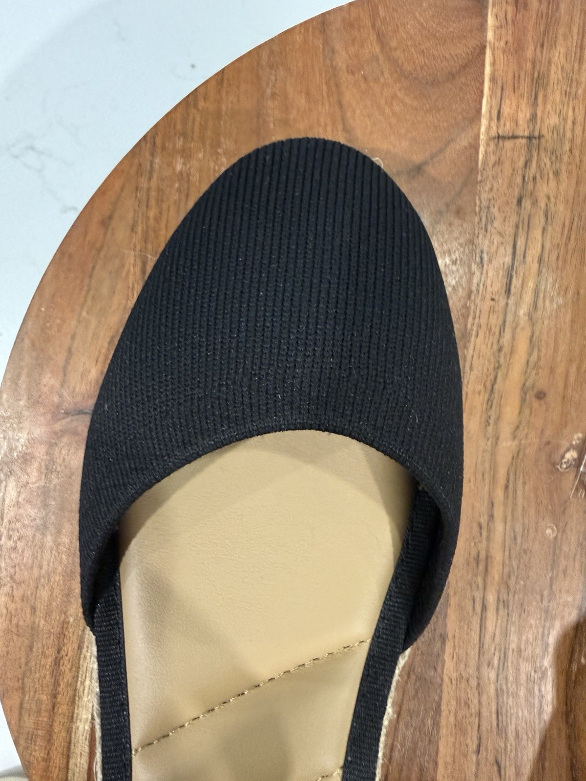 Kelly & Katie Esmo Wedge Sandals Women’s Size 7M Black Stretch Ankle Strap NWOB