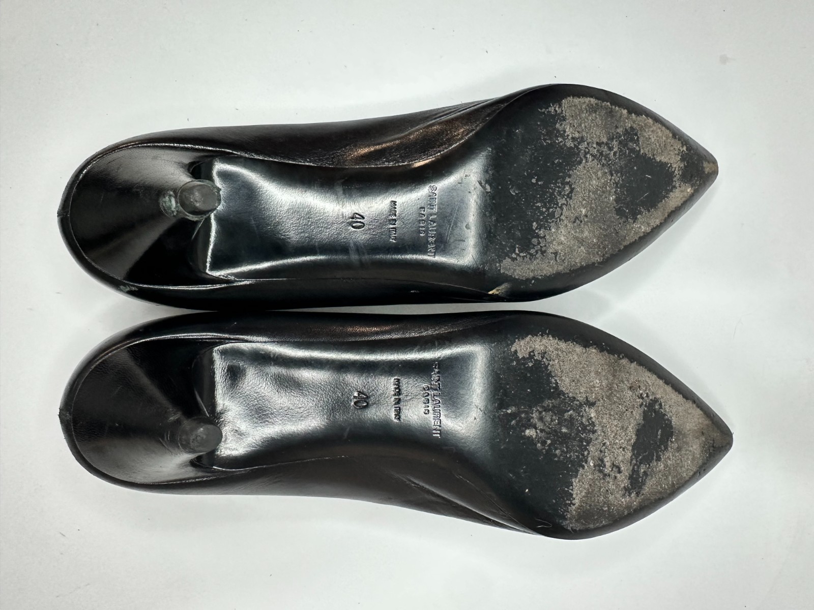 Saint Laurent Calfskin Bow Anais Pumps Black Size 40 EU/ 10 US/ 7 UK