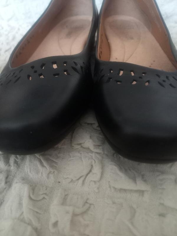 women clarks heels black leather 37 #79WO