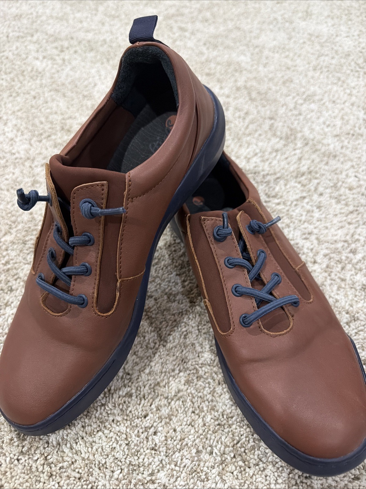 Softinos Bann Brown Leather Lifestyle Sneakers Shoes Size 41 / 10 Women 8 Men