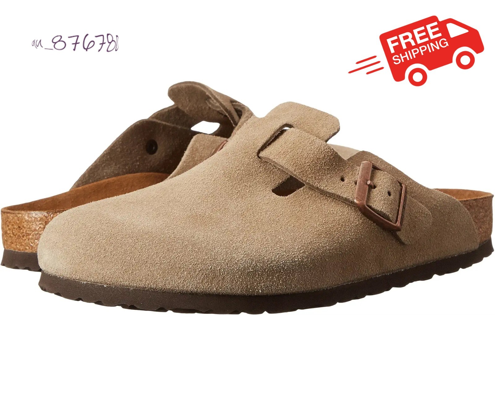 Birkenstock Boston Taupe Suede Leather Clog Shoes Narrow/Wide EU 37-45 Unisex