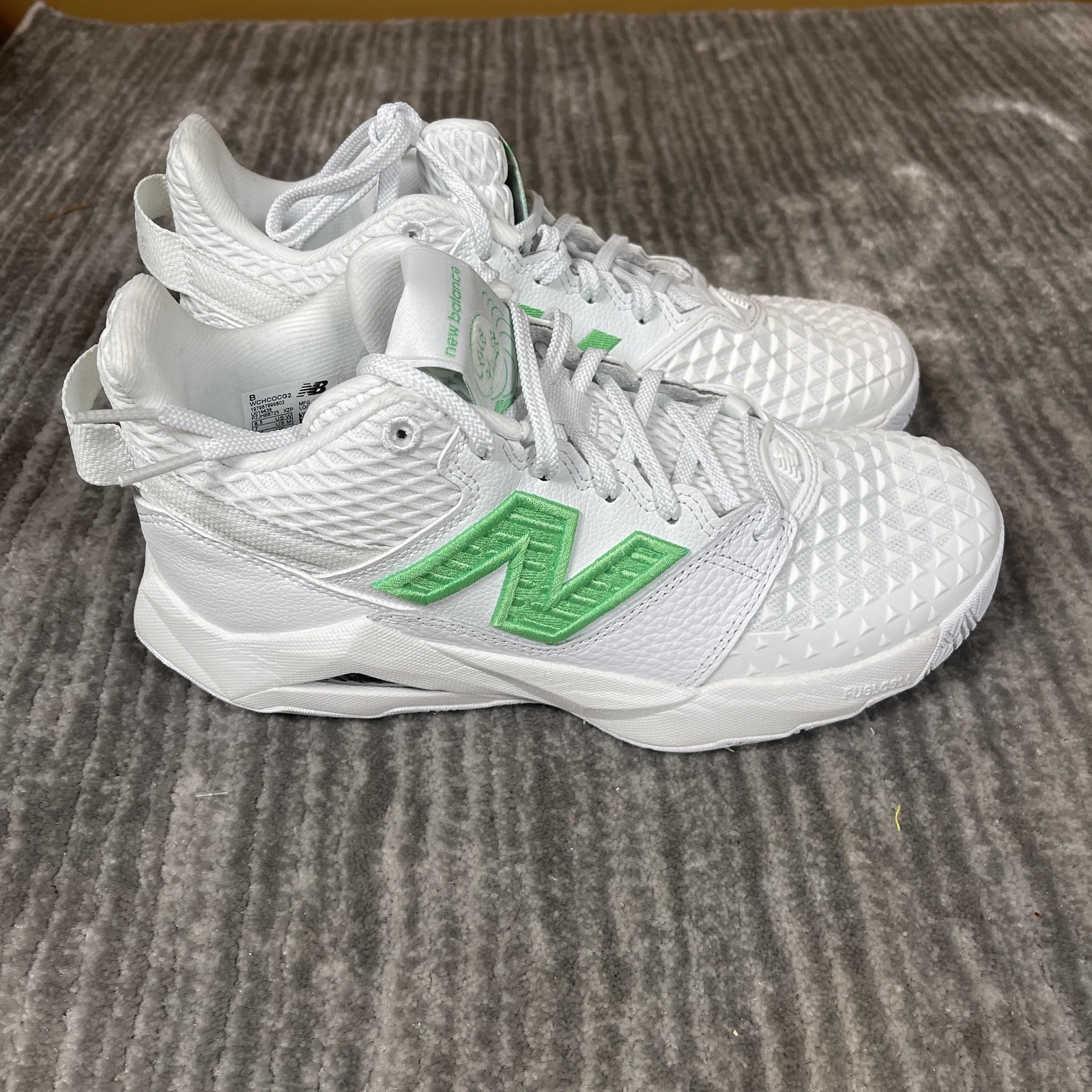 New Balance Coco CG1 Shoes Womens Size 8.5 White Green Tennis Sneakers WCHCOCG2