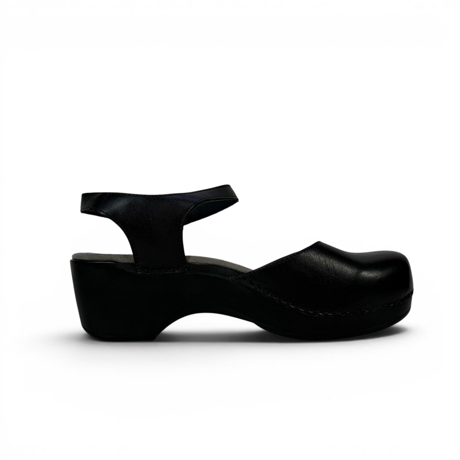 Dansko Sam Black Soft Full Grain Leather Mary Jane Clogs 9840-320200 Womens 42