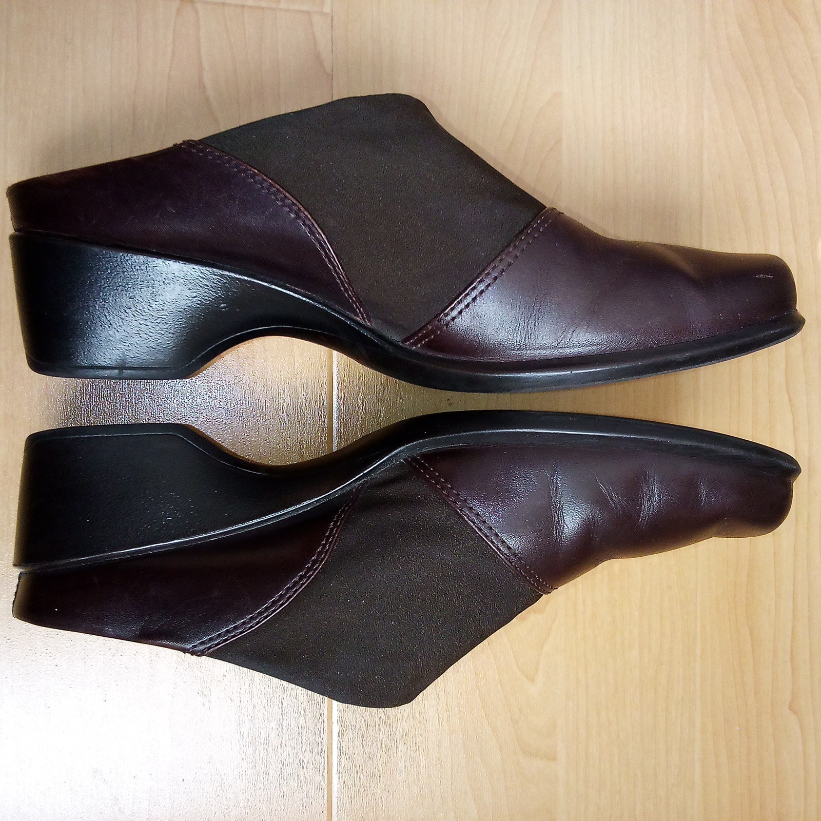 Clarks Artisan Tyler 5.5 Mule SlipOn Women Leather Brown Brazil Made Shoes 74574