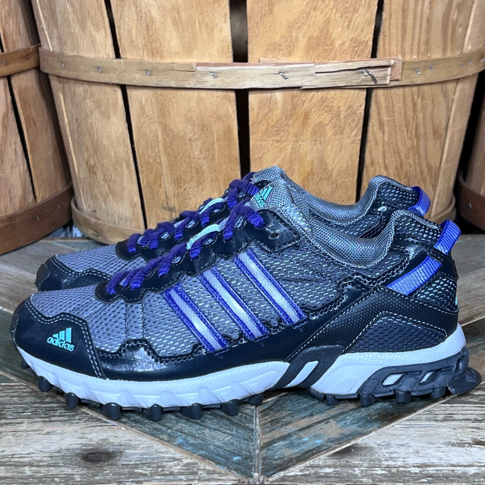 Adidas Thrasher 1.1 Gray Purple C76332 Trail Running Shoes Womens Size 6