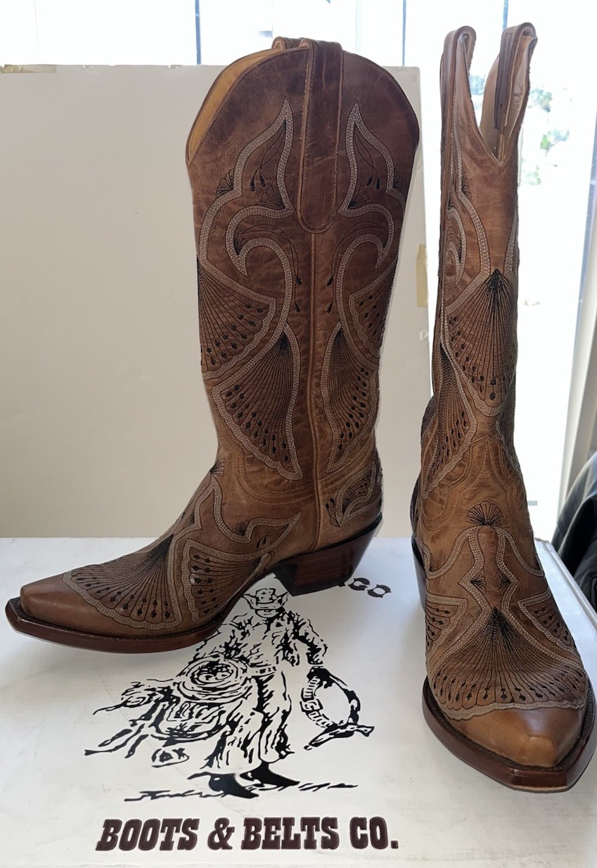 Old Gringo 13” Diego Snip Toe Angel Wing Western Cowboy Boots Womens 6.5 Worn 2x