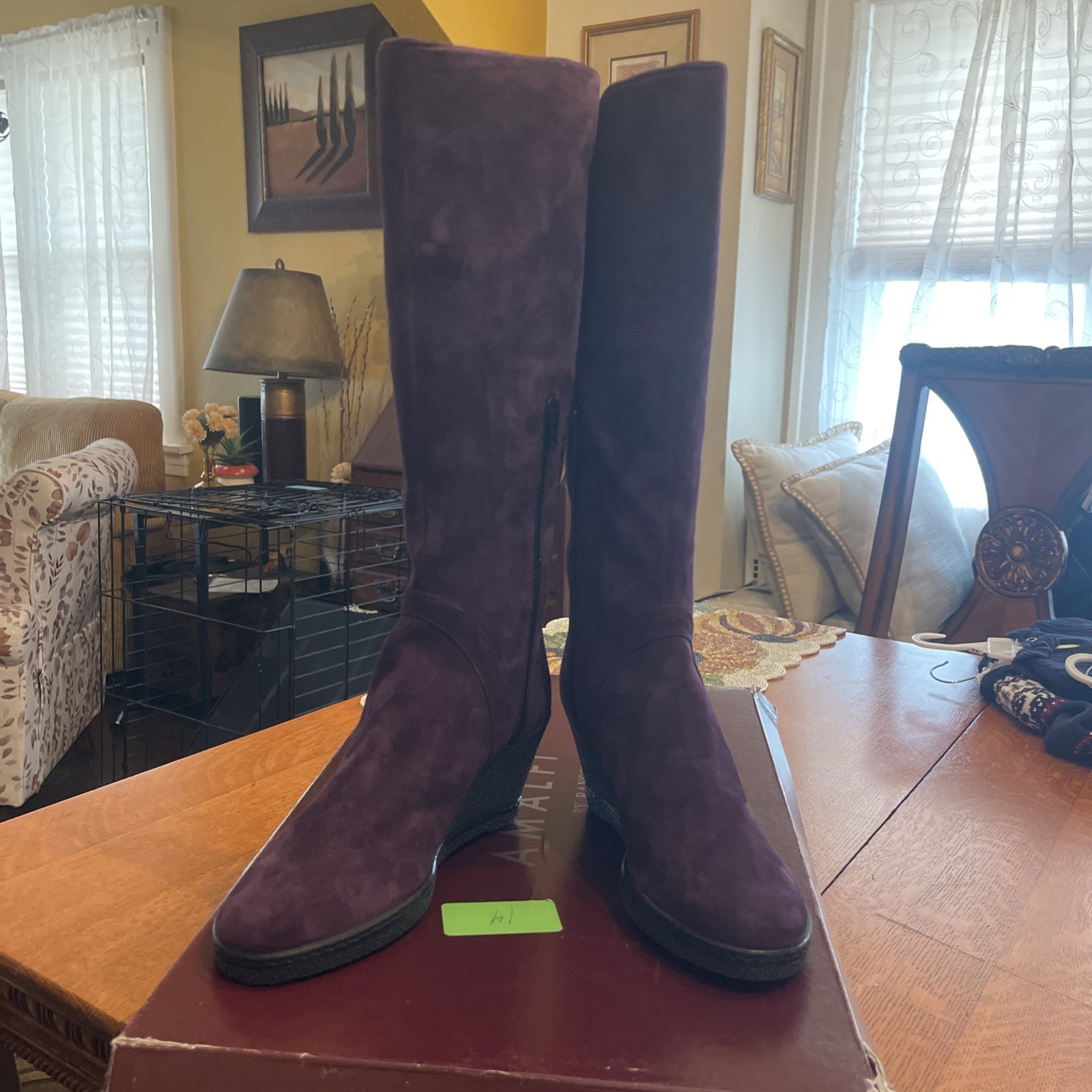 Amalfi by Rangoni Italian Cashmere Molly Viola 8 Ships FREE. NEW!