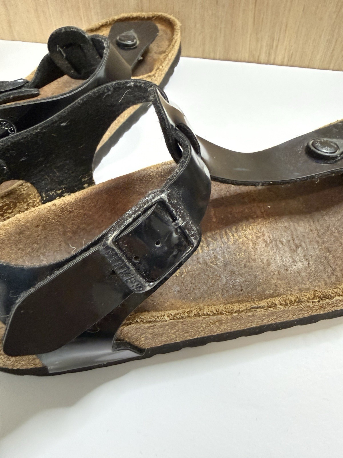 Birkenstock Women’s Kairo Sandal Patent Black Size EU 38 US 7 – 7 1/2
