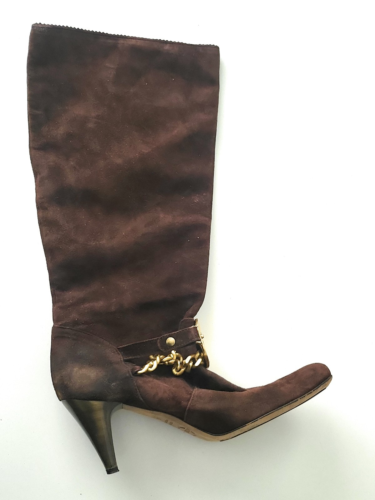 Just Cavalli Brown Suede Knee High Boot. Size 41 Women’s