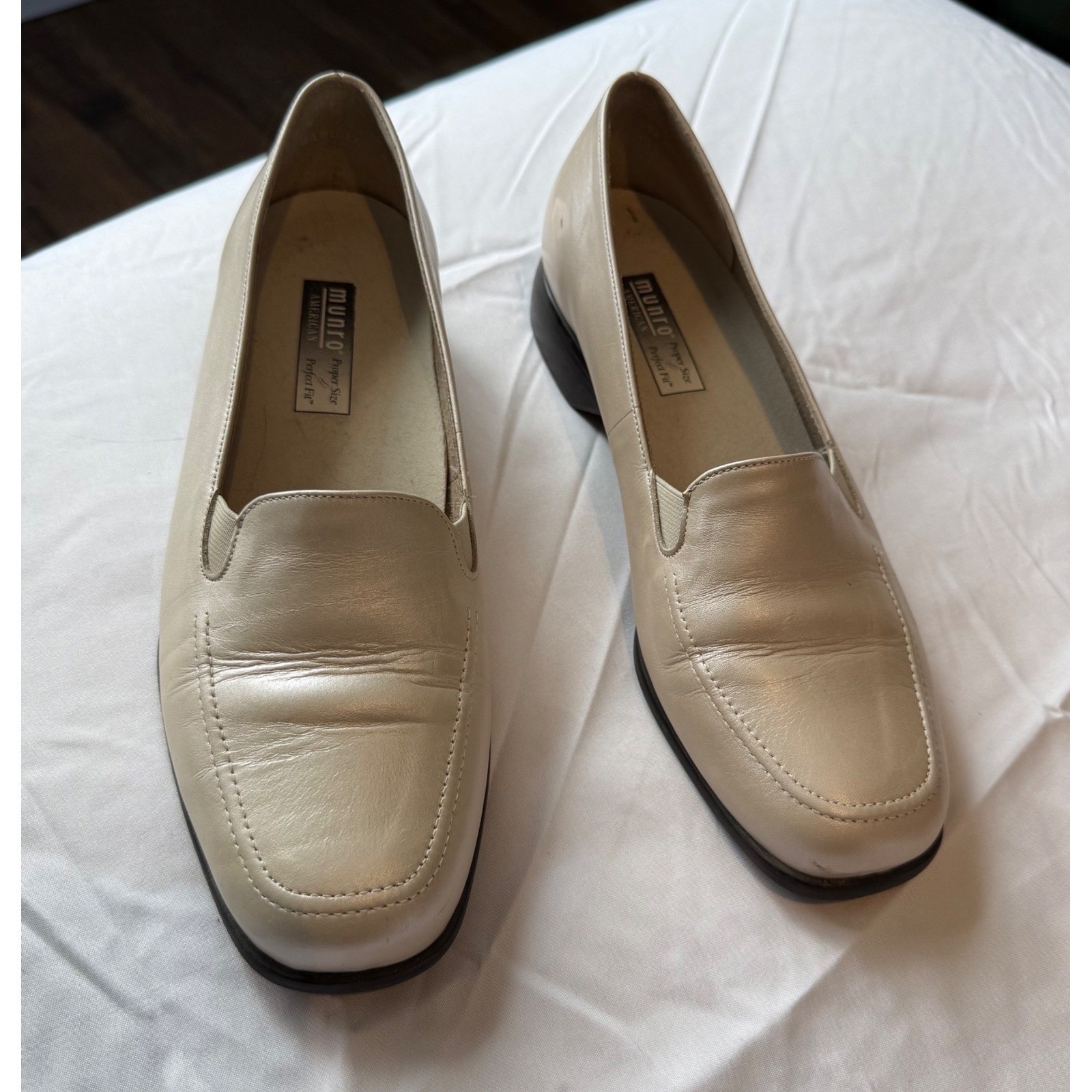 Champagne Closet Capsule Metallic Leather Loafers Quiet Luxury Cottagecore Basic