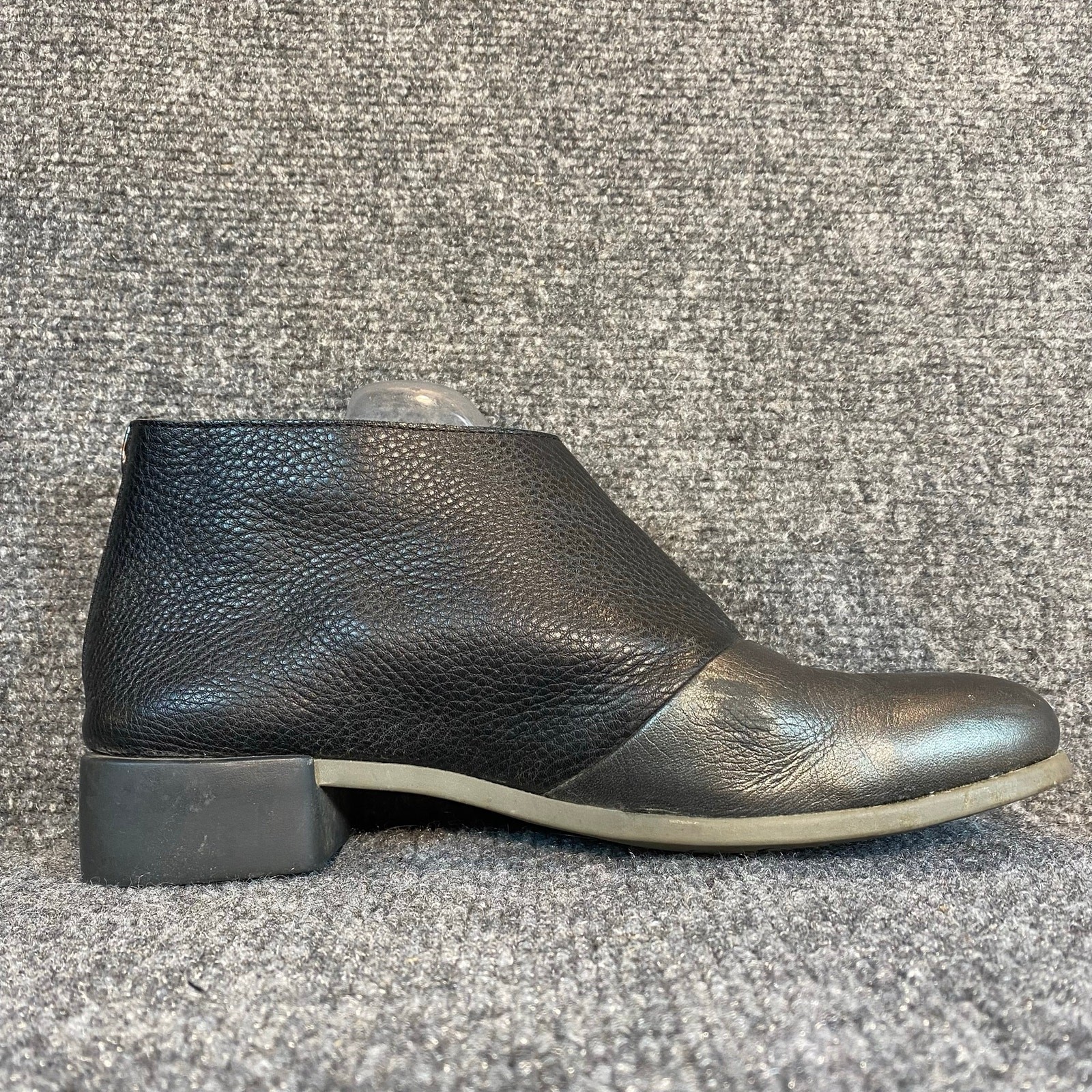 Arche Black Silver Pebbled Leather Ankle Booties Boots Shoes Womens 8 MSRP $515