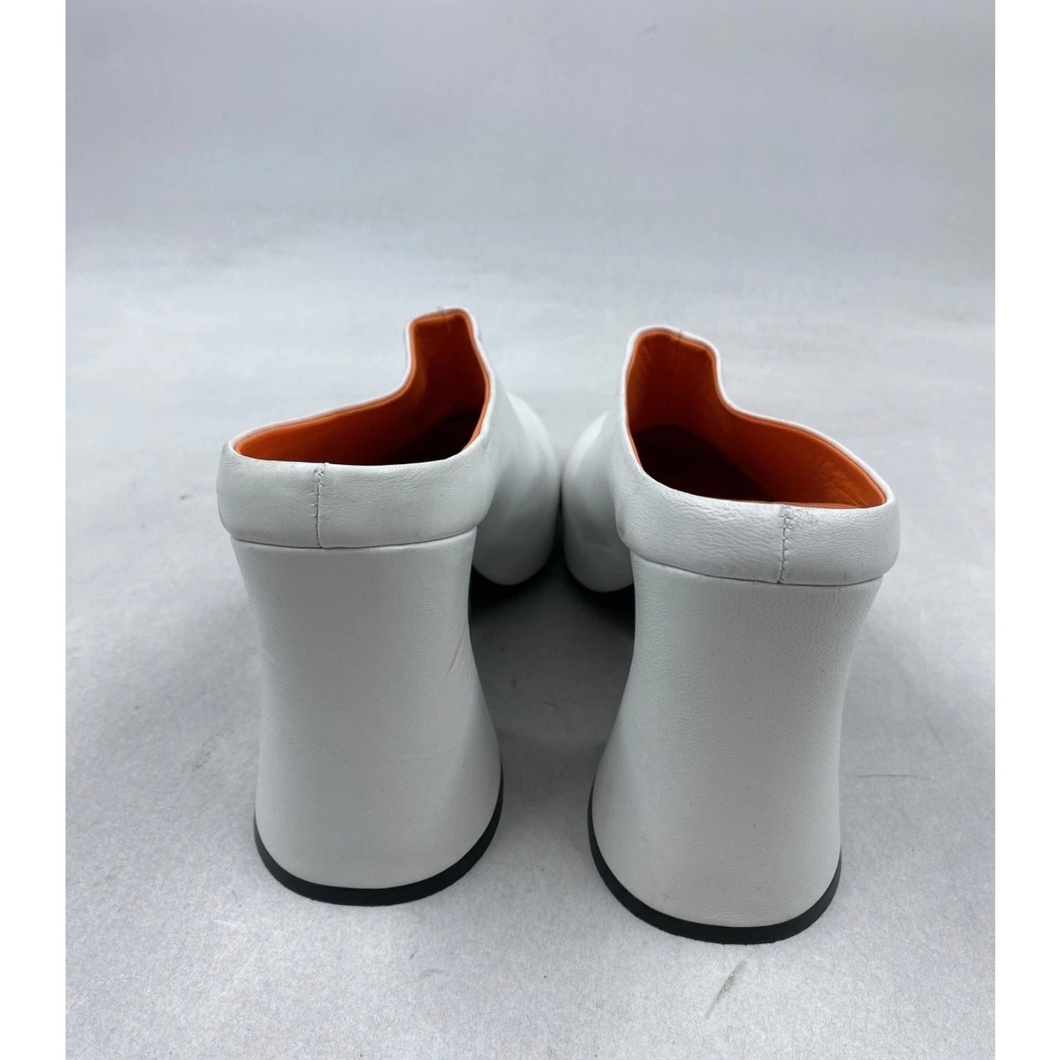 MARNI Sabot White 110mm Leather Mules Sz. 40