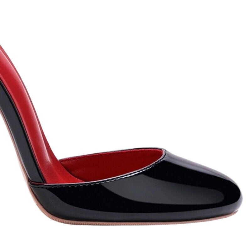 Women’s Dress Formal Shiny Leather Ankle Strap High Stiletto Heel Pumps Shoes