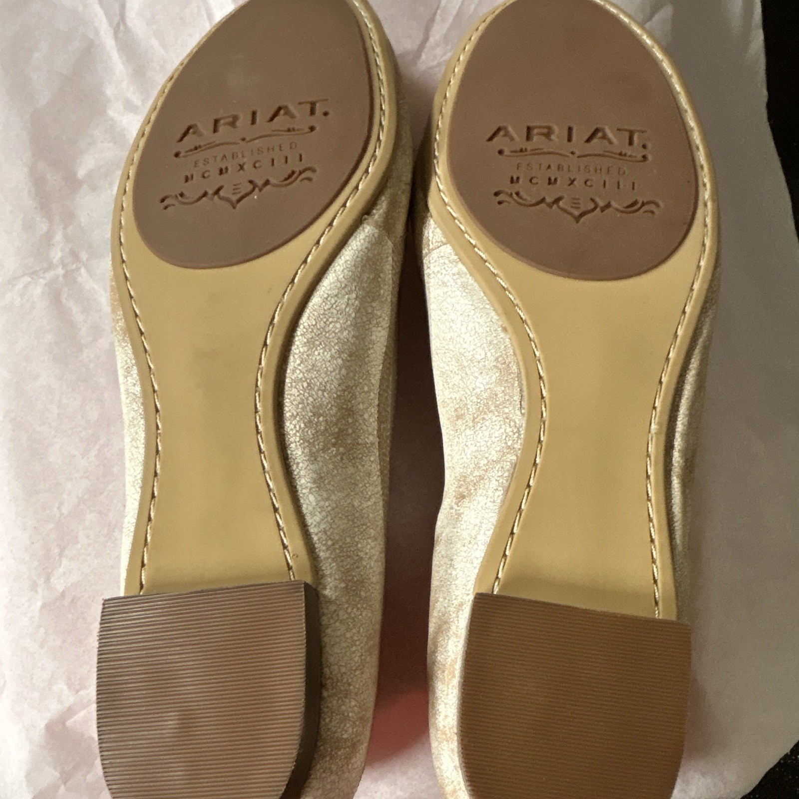 Ariat Women’s Distressed Finish Leather Dreamer Flats US 11M Embroidered