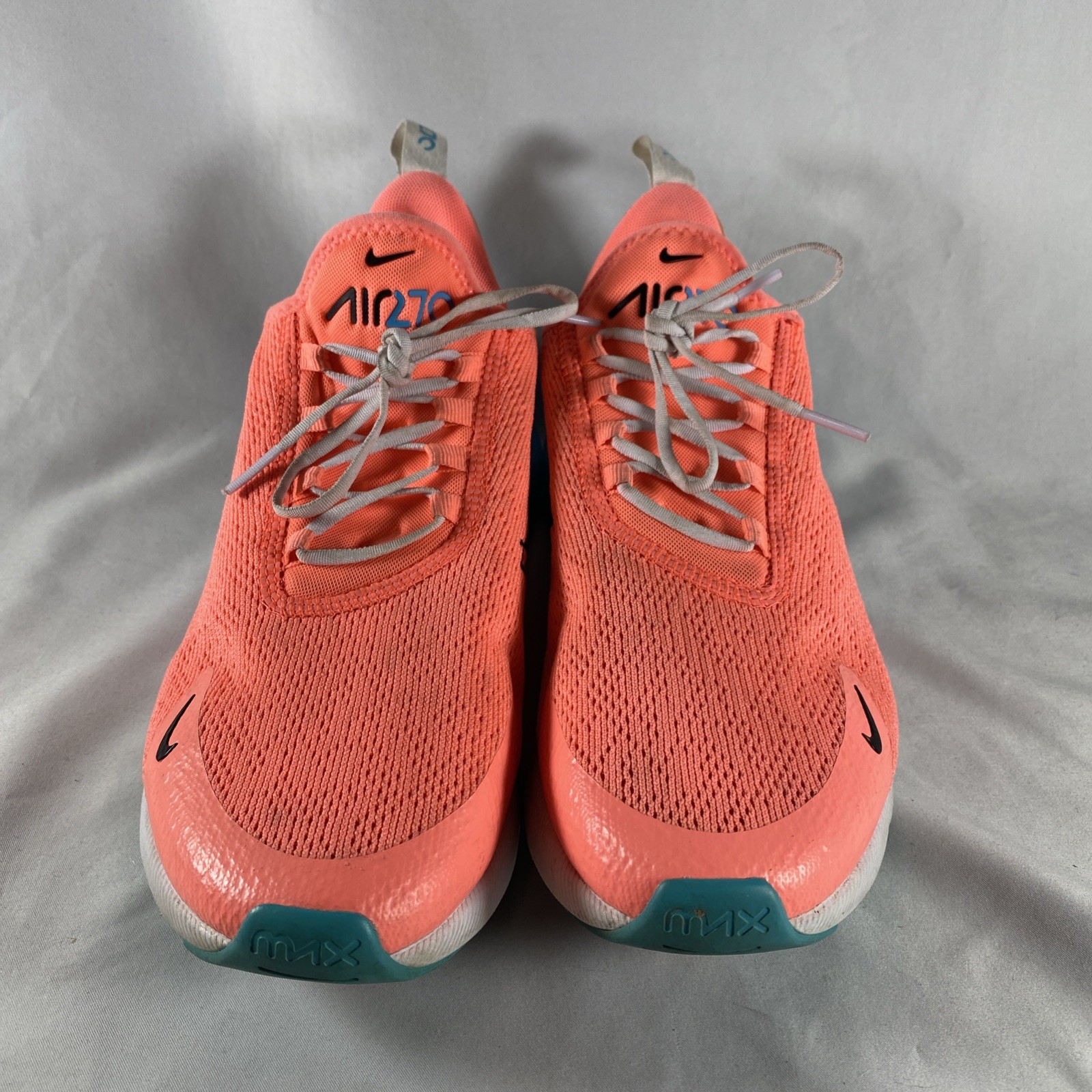 Nike Air Max 270 Women’s Size 9.5 Sneakers Lava Glow Pink Blue
