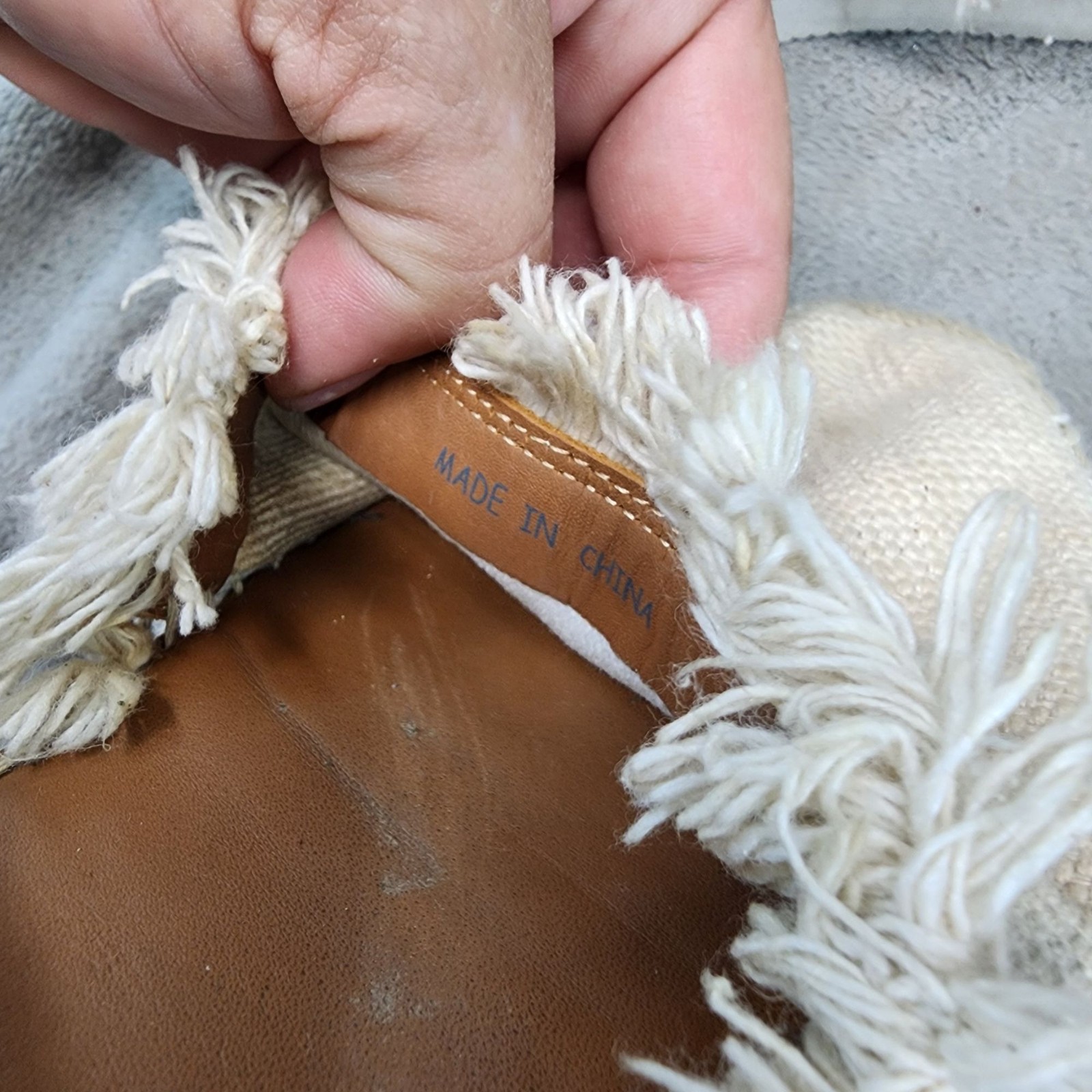 See by Chloe Shoes Womens 7 Tan Textile & Leather Glyn Espadrille Sandals *Read*