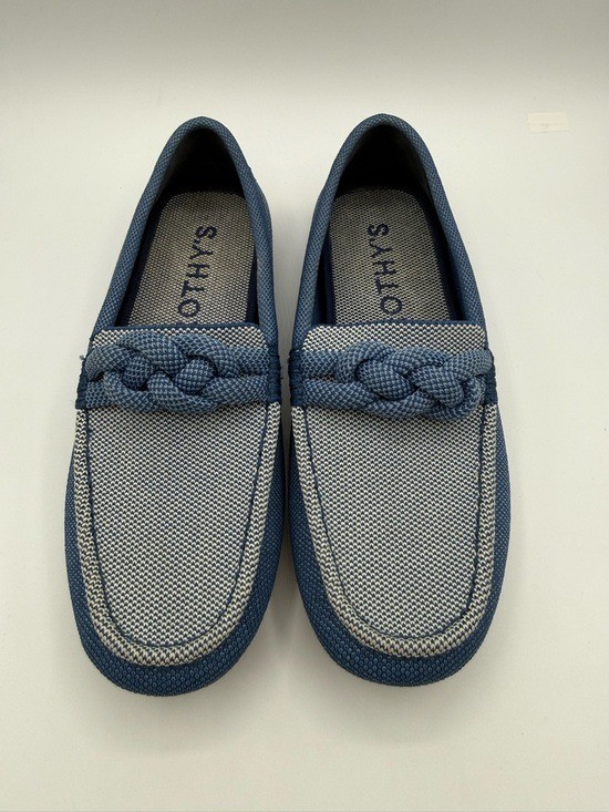 Rothy’s The Braid Driver Women’s Blue Knot Detail Loafers Sustainable Knit Flats