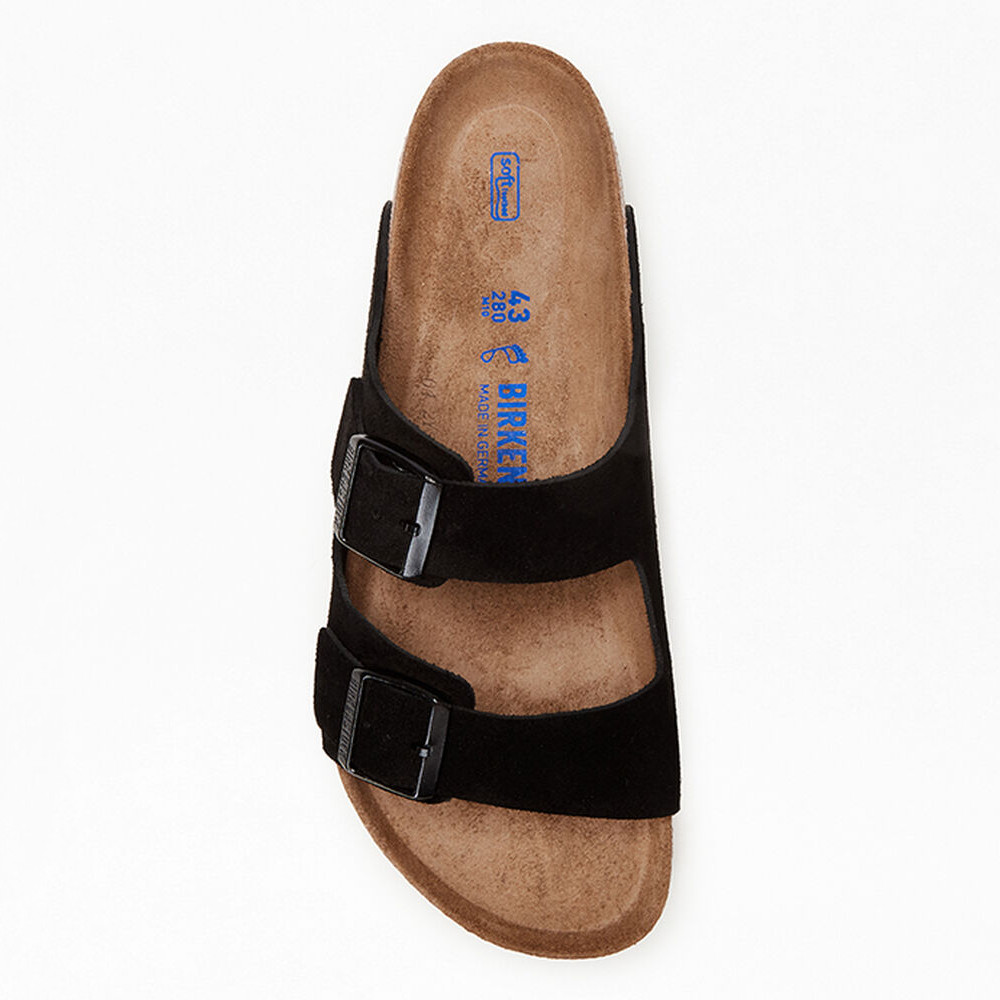 Birkenstock Arizona Black Soft Footbed Suede Leather Sandal Women’s shoes