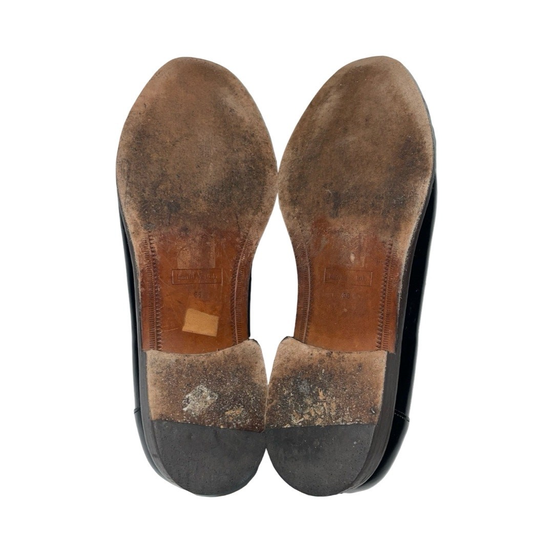 Bimba & Lola Black White Patent Leather Loafers Size: EU 38 US 7.5