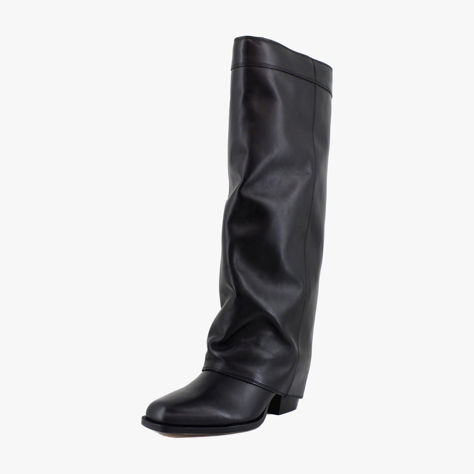 Steve Madden Winnick Wide Calf Womens Boots Black Leather