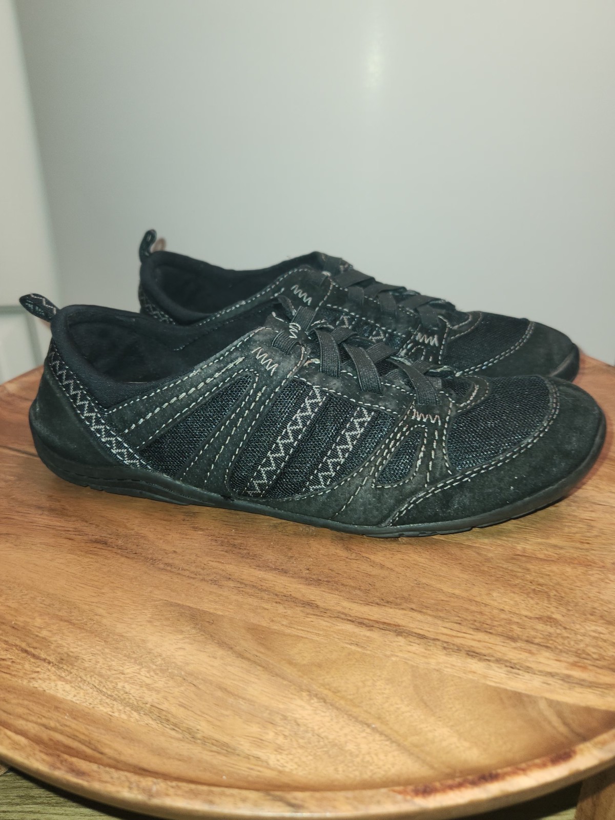 GH Bass & Comp «Bristol» Leather/Synthetic Upper Sneakers Black Women’s Sz 8 Med