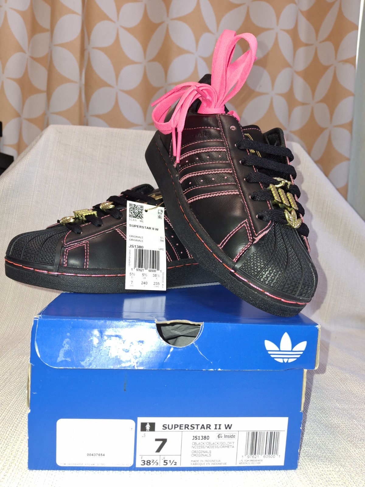 Adidas Superstar II Women’s Size 7 CBLACK/CBLACK/GOLDMT JS1380 NEW WITH BOX RARE