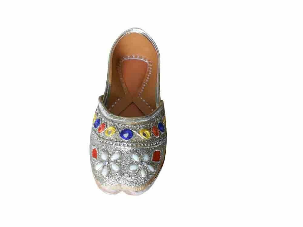 Women Shoes Indian Handmade Mojaries Slip-On Jutties Leather Mojaries US 6-9